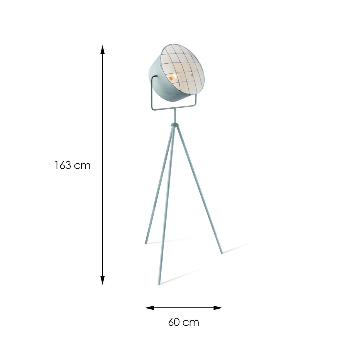Clemento 163 – Industrial floor lamp concrete