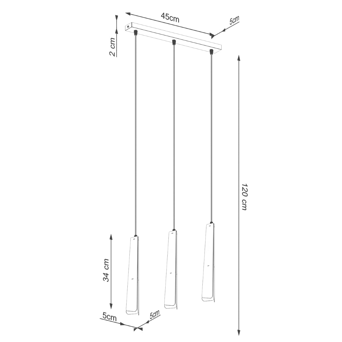 PRYSM 3L hanging light black