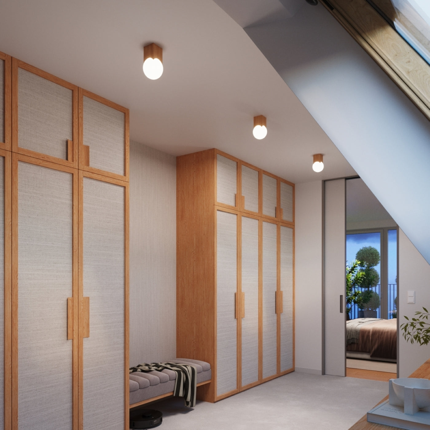SOLIS natural wood ceiling light – stylish lighting with natural charm