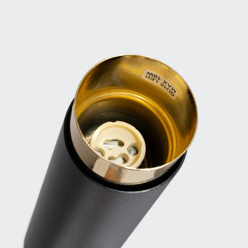 Plafond NERO 22.5 Black Gold – Elegant cylinder ceiling lamp for stylish rooms
