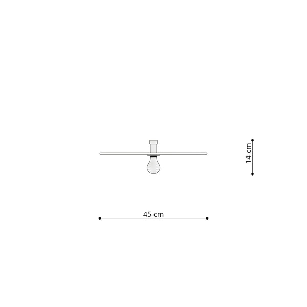 Wall light / ceiling light SIRKEL 45 black