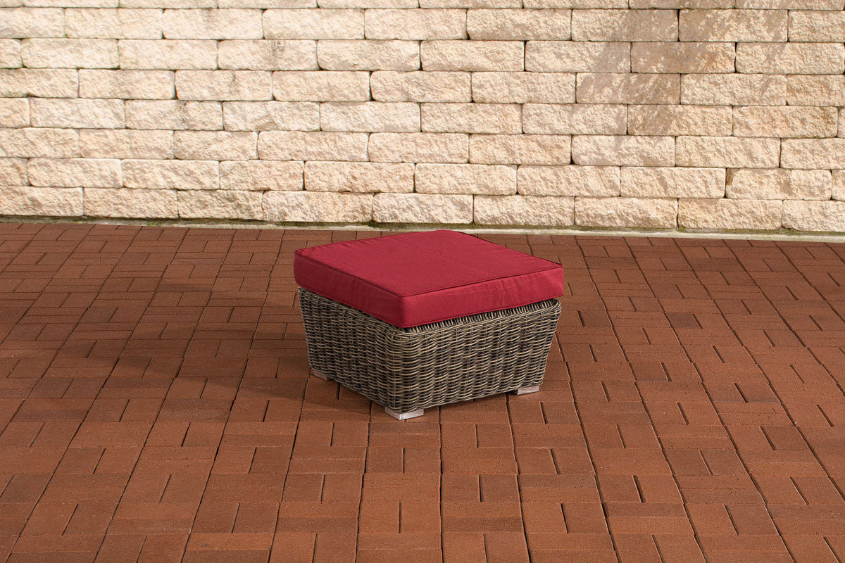 Polyrattan footstool stool Mandal