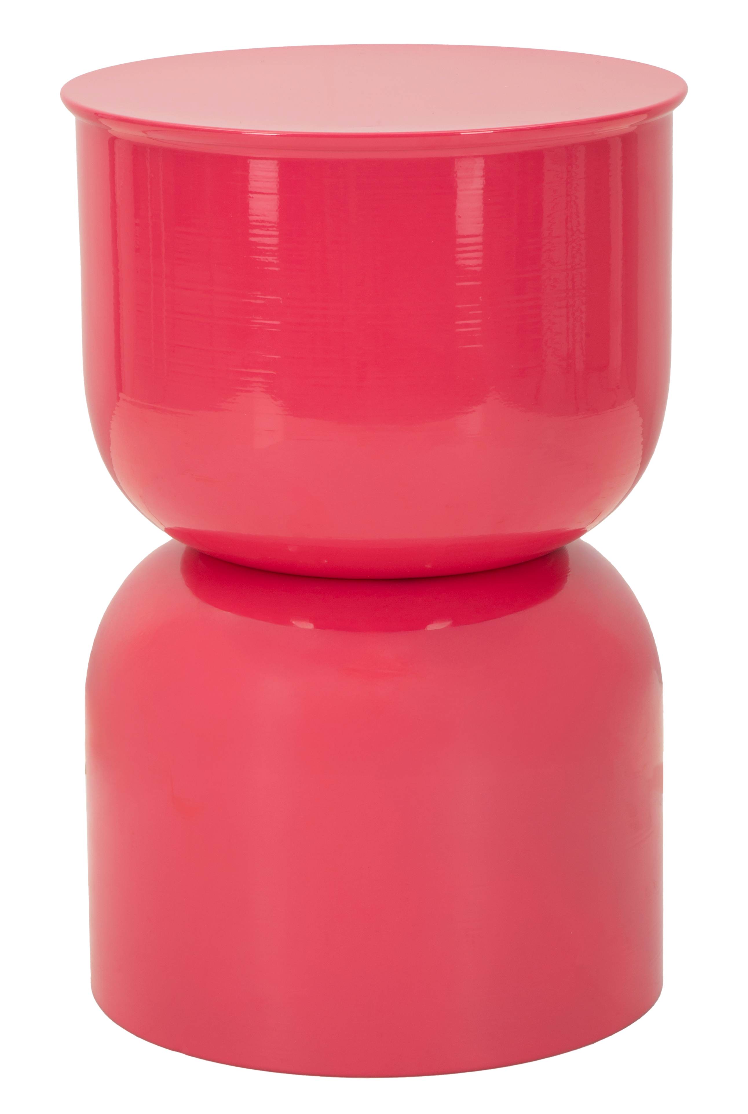 Beistelltisch Oyi Fuxia Metall modern rund pink