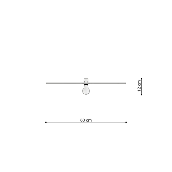 Wall light / ceiling light SIRKEL 60 black