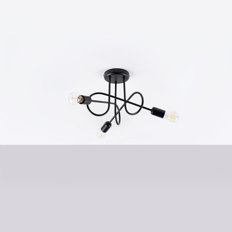 Kronleuchter LOOP 3 schwarz