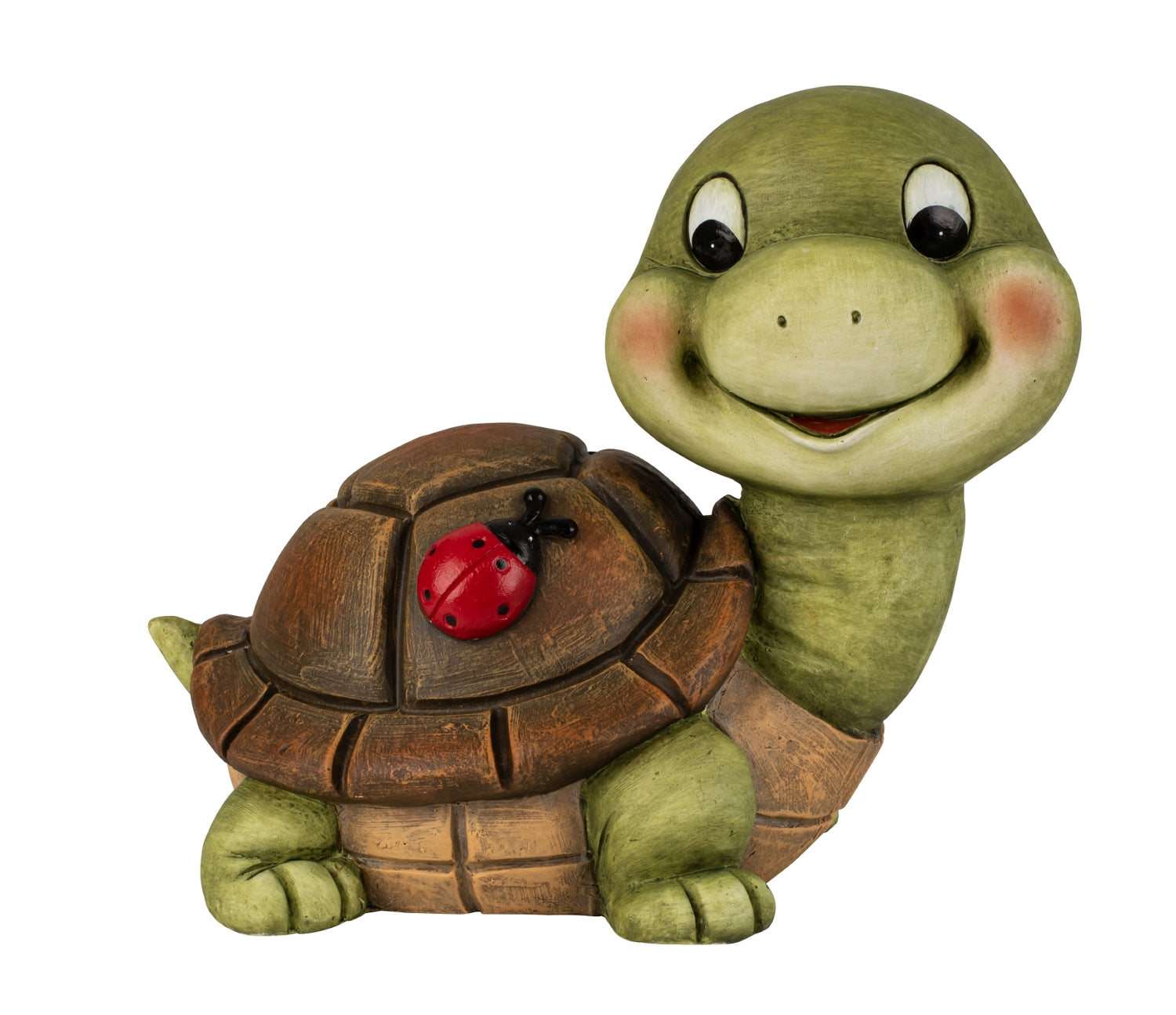 Turtle Frida decorative figure with ladybug 29cm Magnesia