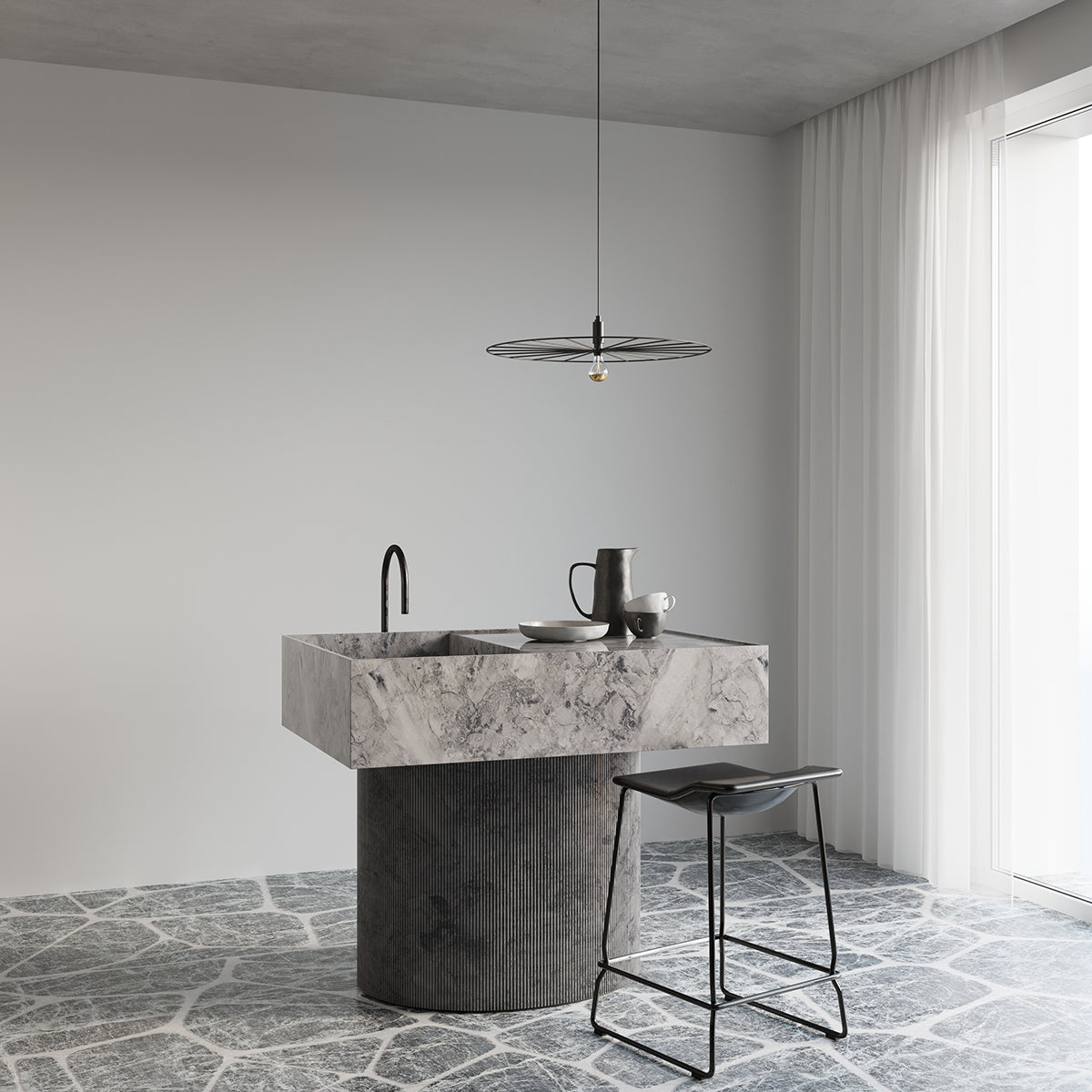 SIRKEL 30 hanging light black