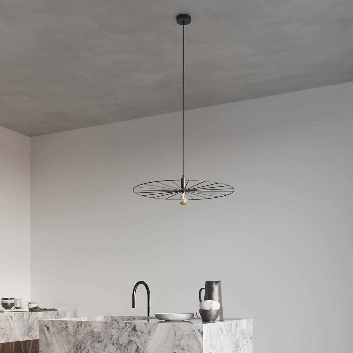 SIRKEL 30 hanging light black