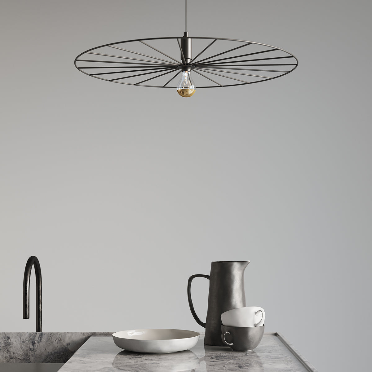SIRKEL 30 hanging light black
