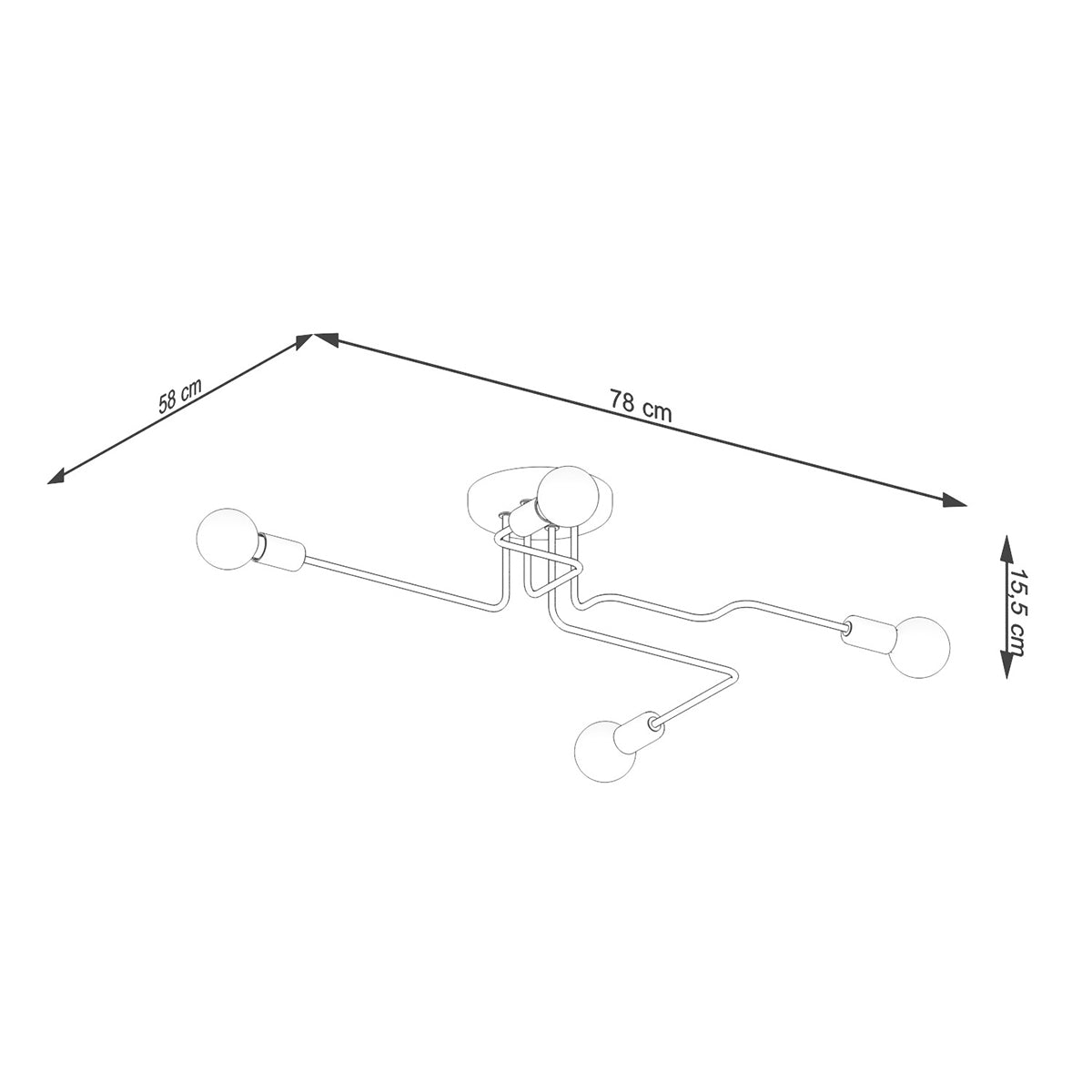 Chandelier VECTOR 4 white