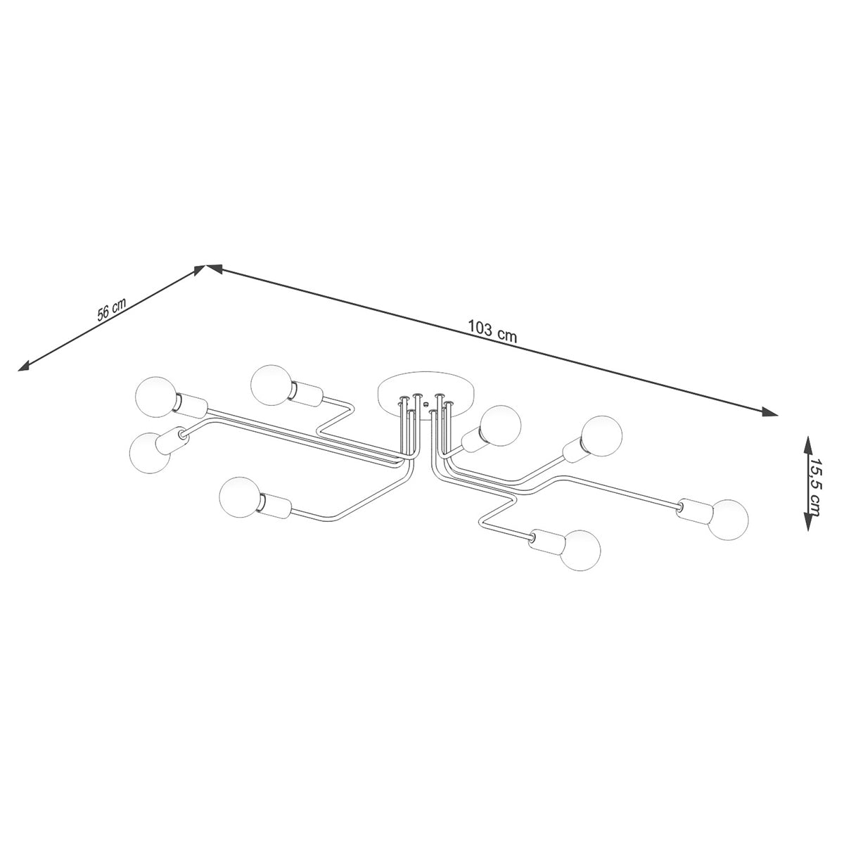 Chandelier VECTOR 8 white