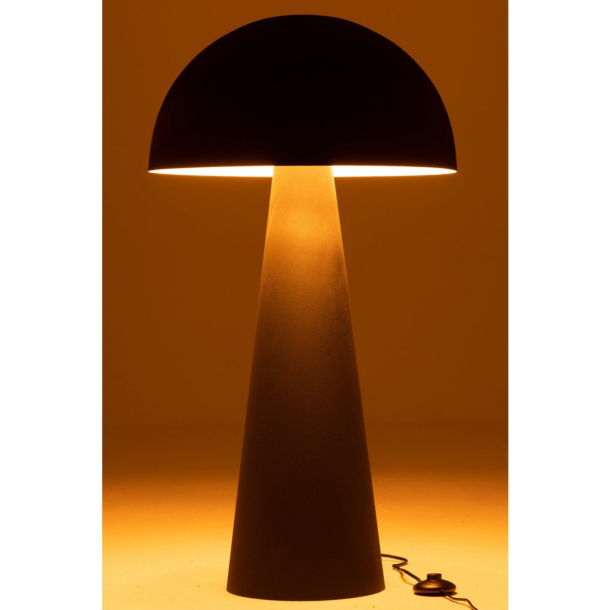 J-Line Stehleuchte Mushroom – Metall – Schwarz – extra groß