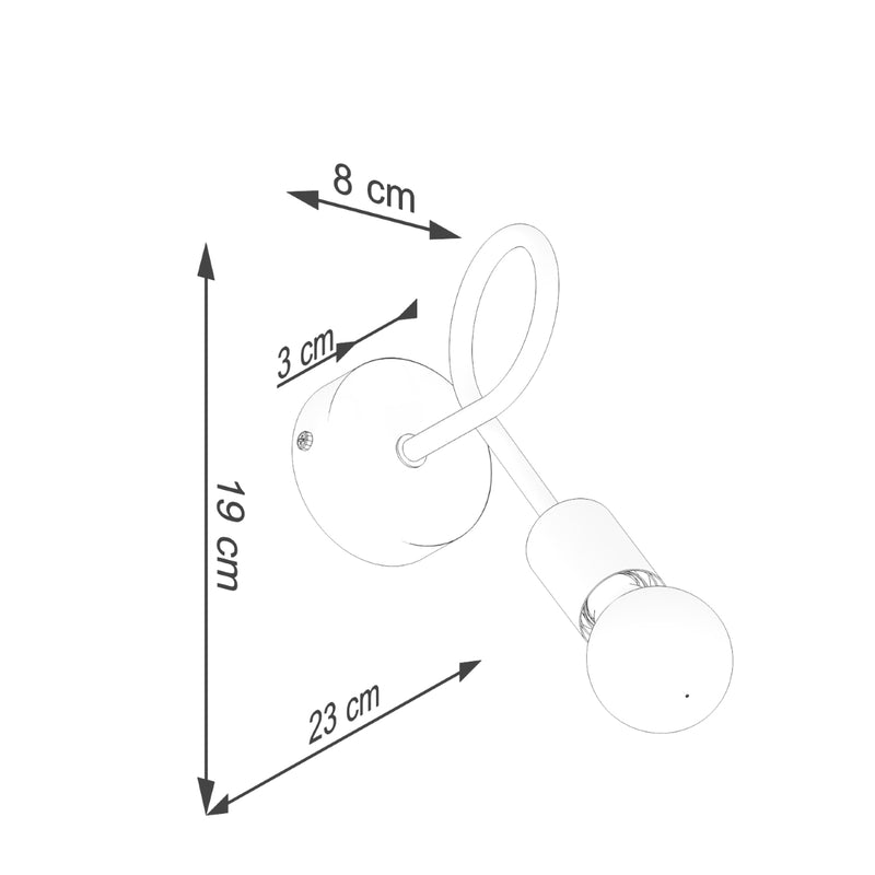 Wall light LEVAR black