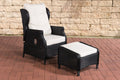 Polyrattan Verstellbarer Sessel Breno inkl. Fußhocker