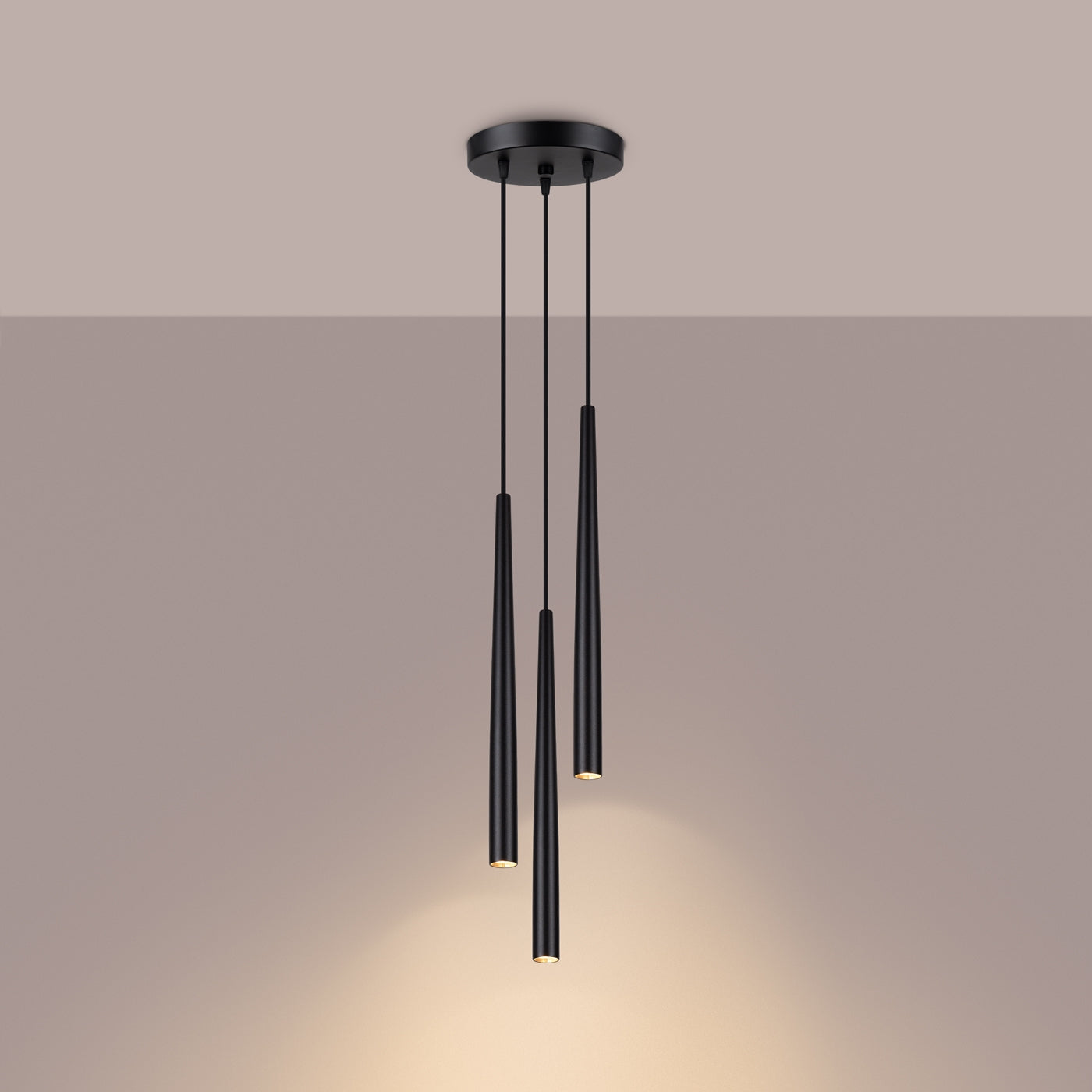 Pendant light BLISS 3P Black – Stylish pendant light with three light sources