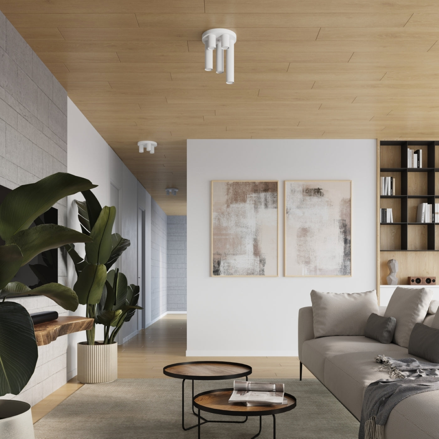 Plafond LAGOS 3P White – Modern ceiling lamp with three light sources