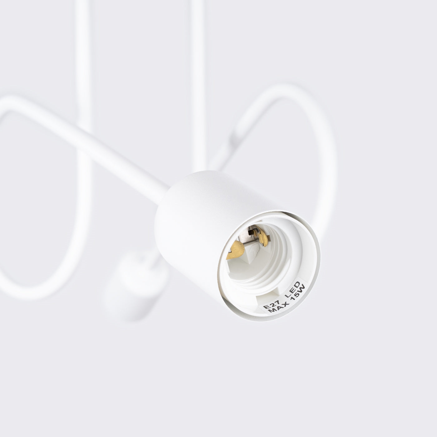 Chandelier LOOP 2 White – Minimalist ceiling chandelier with two light sources