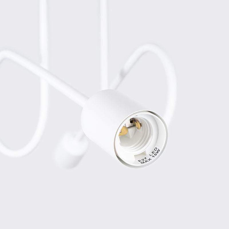 Chandelier LOOP 2 White – Minimalist ceiling chandelier with two light sources