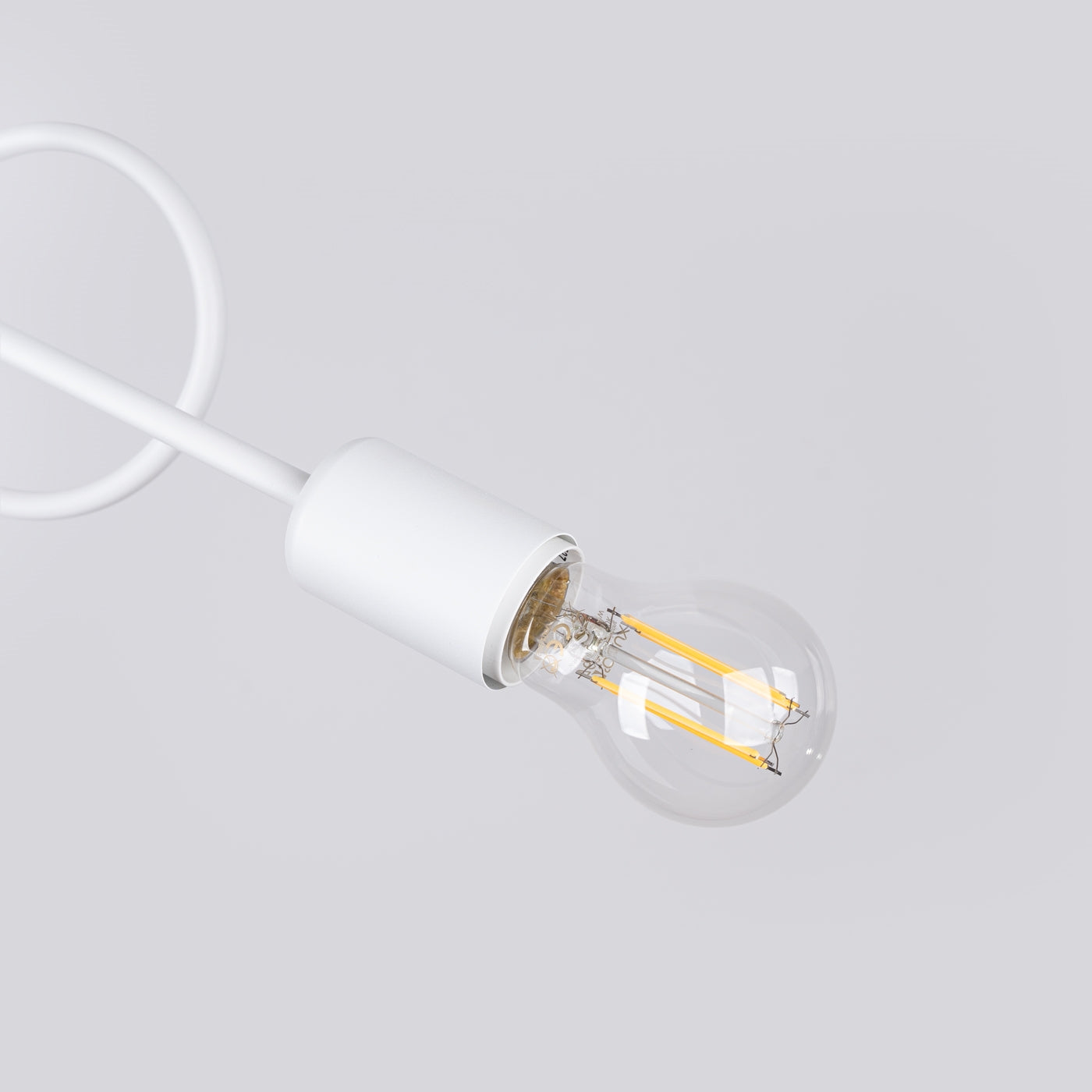 Chandelier LOOP 2 White – Minimalist ceiling chandelier with two light sources