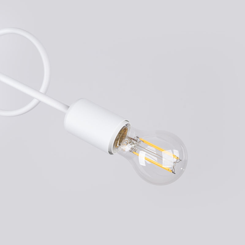 Chandelier LOOP 2 White – Minimalist ceiling chandelier with two light sources