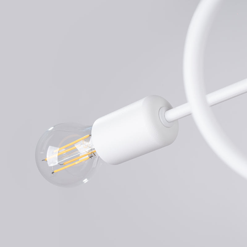 Chandelier LOOP 2 White – Minimalist ceiling chandelier with two light sources