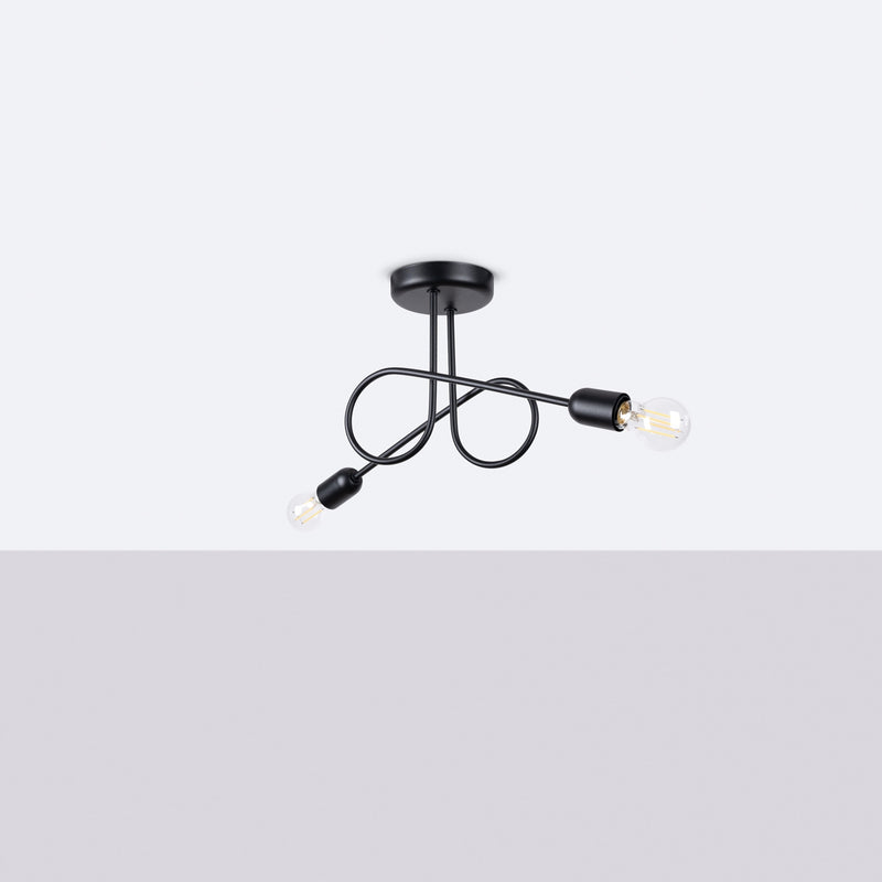 Chandelier LOOP 2 Black – Modern ceiling chandelier with timeless elegance