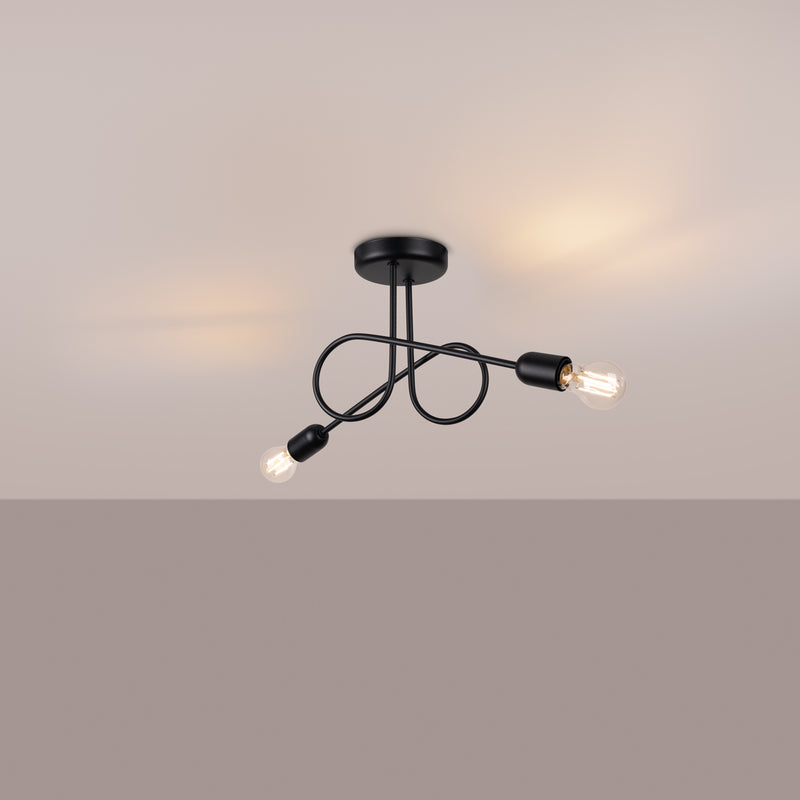Chandelier LOOP 2 Black – Modern ceiling chandelier with timeless elegance