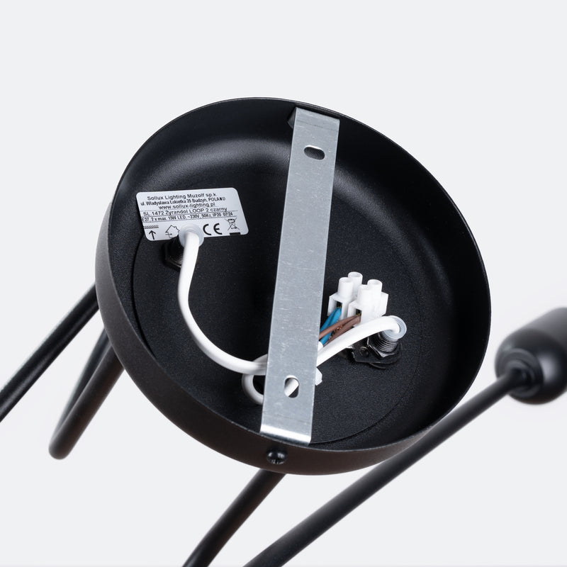 Chandelier LOOP 2 Black – Modern ceiling chandelier with timeless elegance