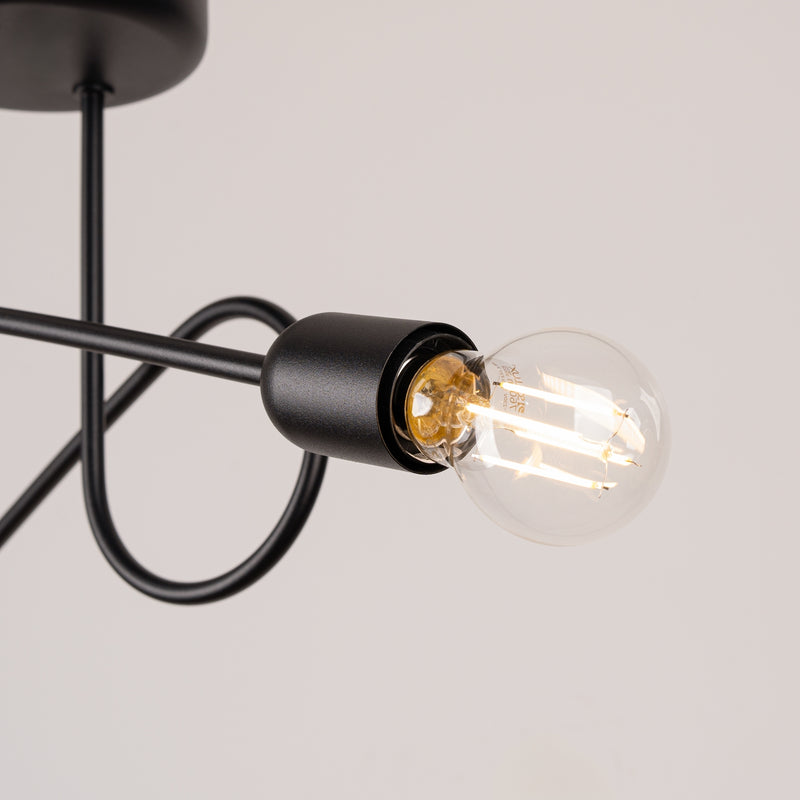 Chandelier LOOP 2 Black – Modern ceiling chandelier with timeless elegance