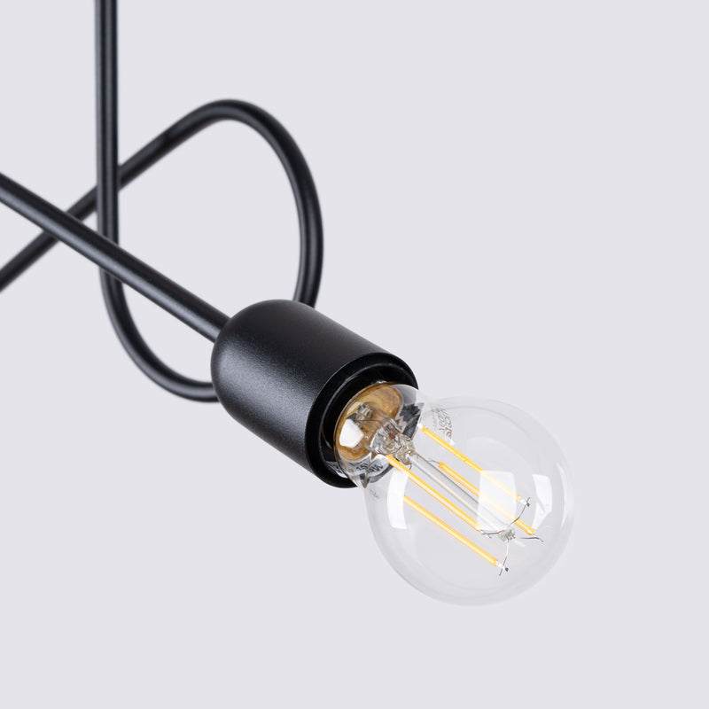 Chandelier LOOP 2 Black – Modern ceiling chandelier with timeless elegance