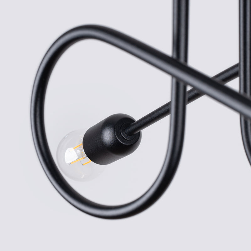 Chandelier LOOP 2 Black – Modern ceiling chandelier with timeless elegance