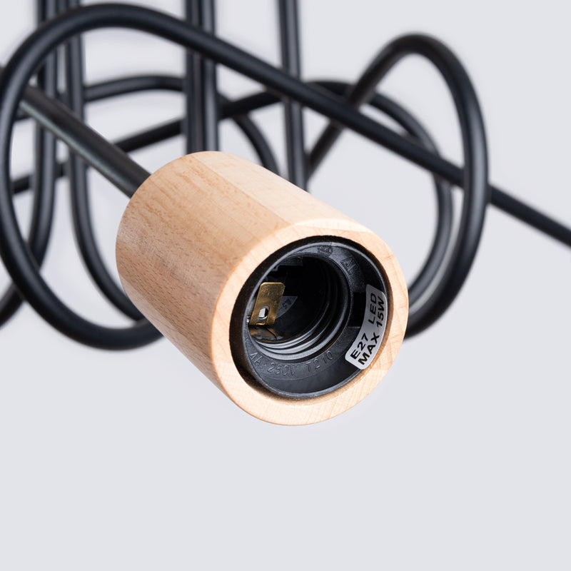 Chandelier EMBER 5 Black – Modern ceiling chandelier with five light sources