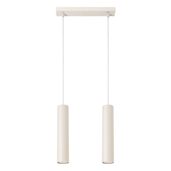 Pendant light LAGOS 2 Beige – Stylish hanging lamp with two light sources