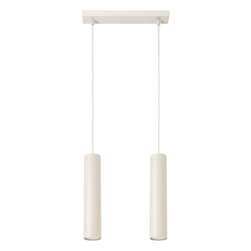Pendant light LAGOS 2 Beige – Stylish hanging lamp with two light sources