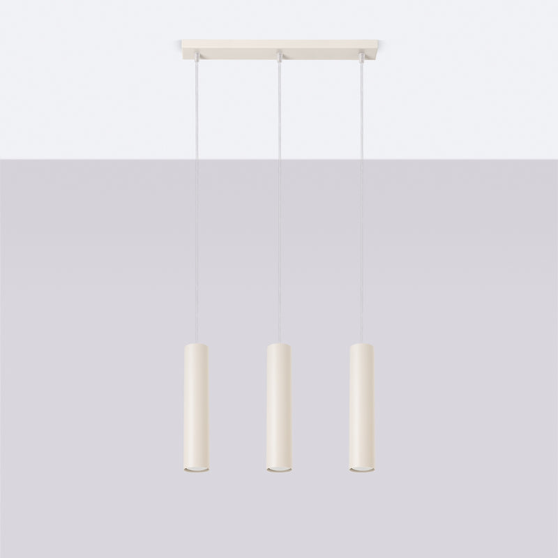 Pendant light LAGOS 3L Beige – Modern pendant lamp with three light sources