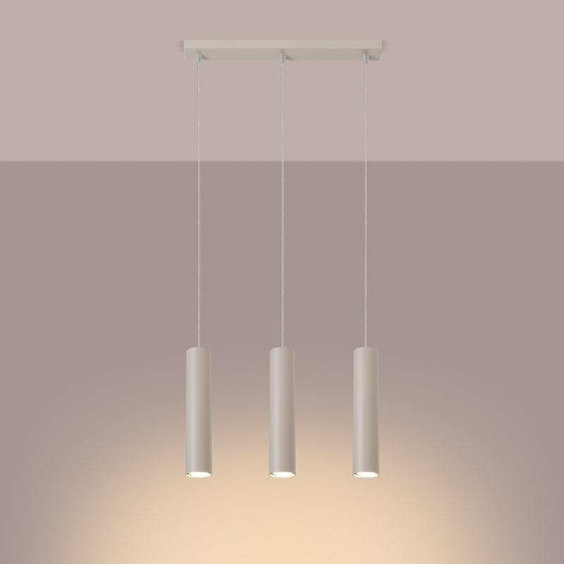 Pendant light LAGOS 3L Beige – Modern pendant lamp with three light sources