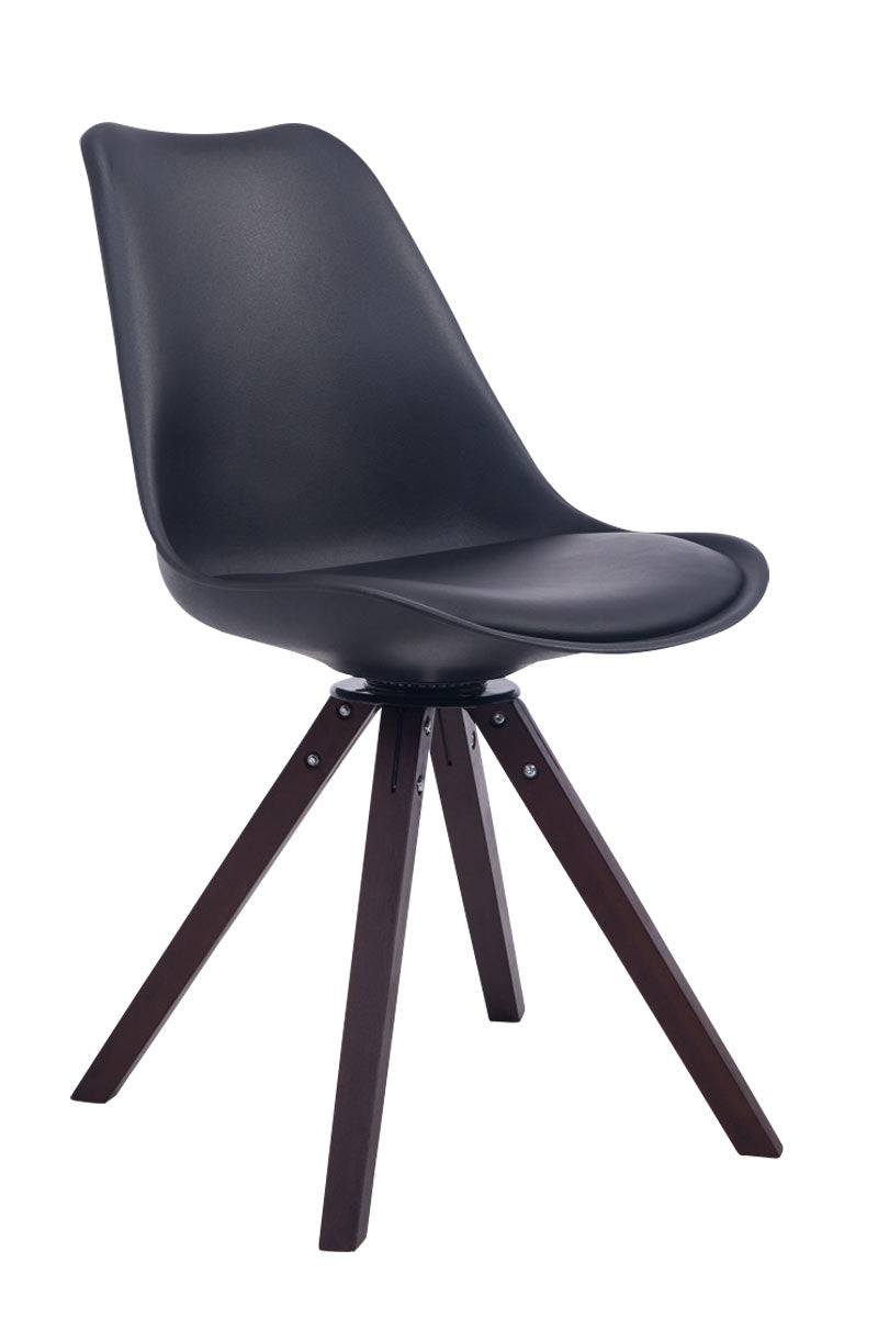 Visitor chair Troyes swivel faux leather square