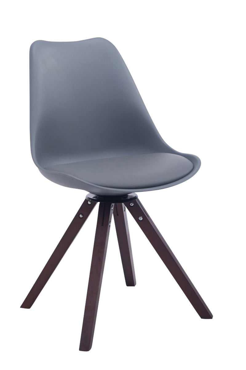 Visitor chair Troyes swivel faux leather square