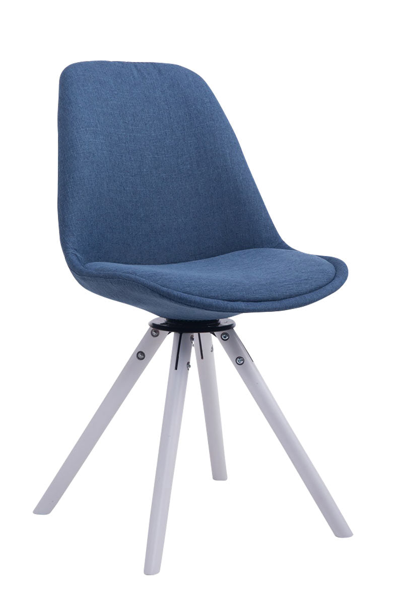 Visitor chair Troyes swivel fabric round