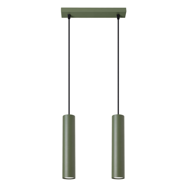 Pendant light LAGOS 2 olive green – Modern hanging light with two light sources
