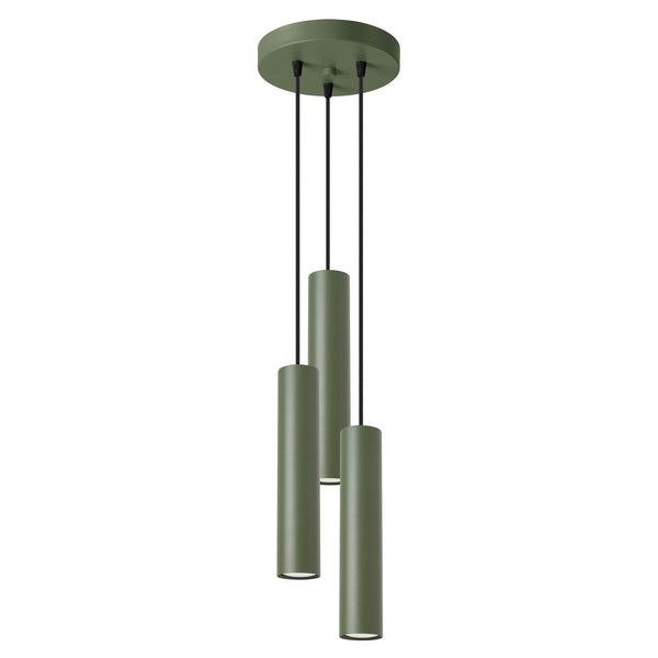 Pendant light LAGOS 3P olive green – Timeless pendant lamp for stylish interiors