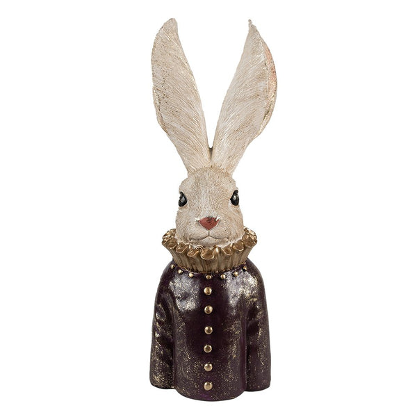 Statue white gold colored, polyresin 16x14x42 cm