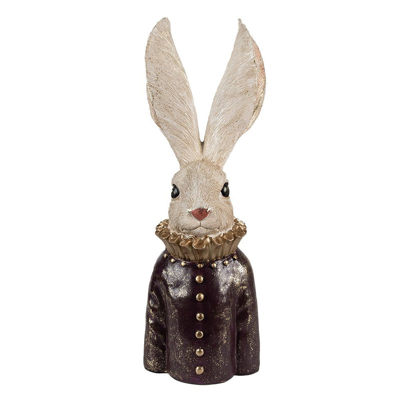 Beeld witgoudkleurig, polyresin 16x14x42 cm