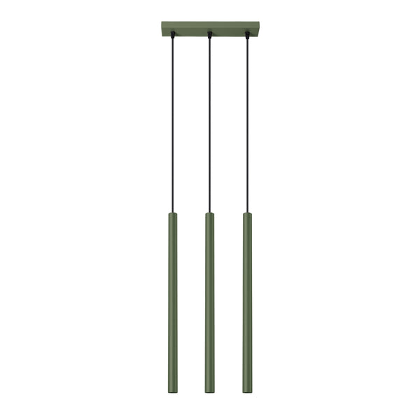 Pendant light PASTELO 3 olive green