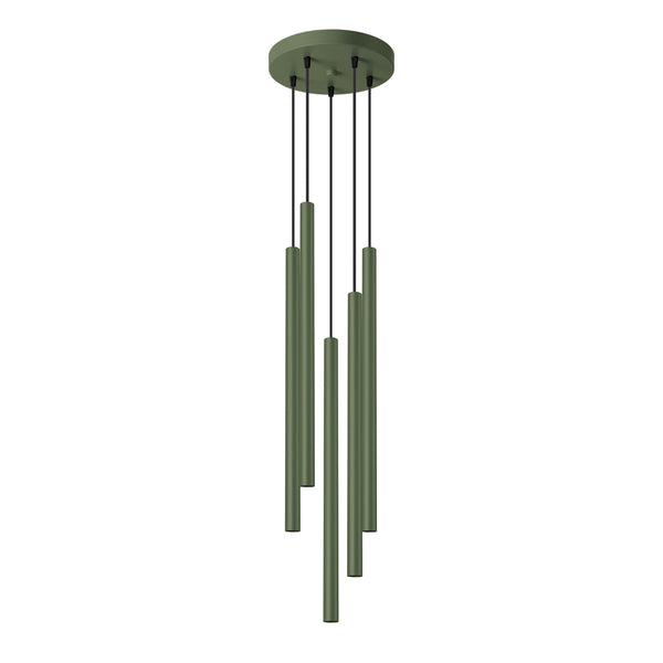 Pendant light PASTELO 5P olive green