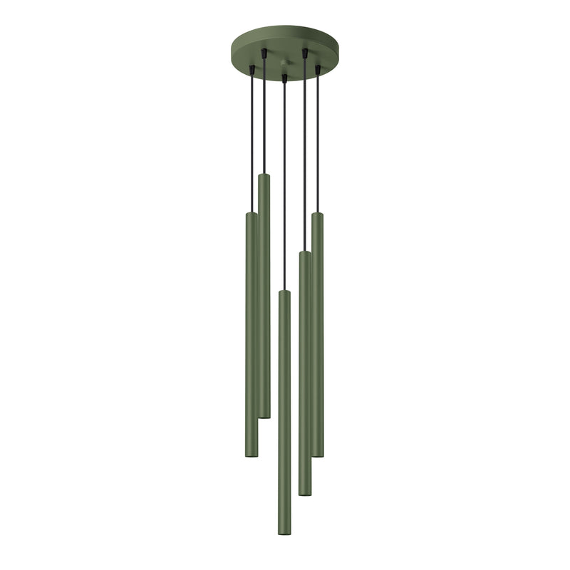 Pendant light PASTELO 5P olive green