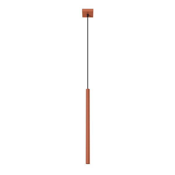 Pendant light PASTELO 1 red ochre