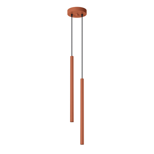 Pendant light PASTELO 2 red ochre