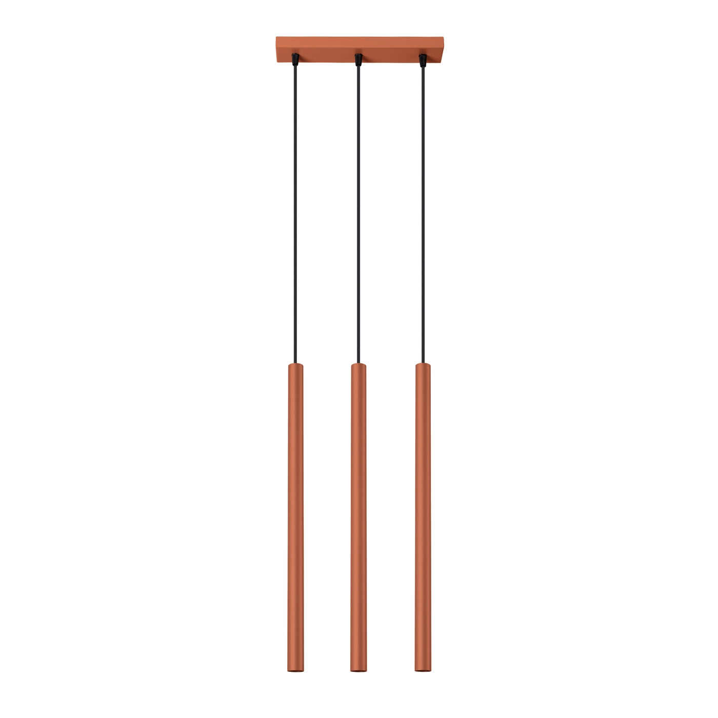 Pendant light PASTELO 3 red ochre