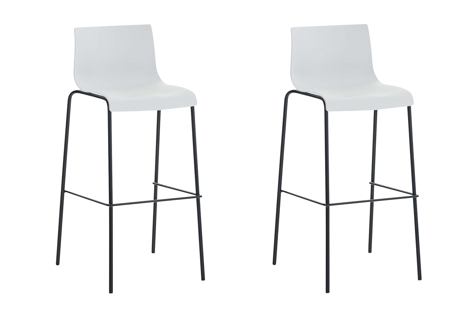 2er Set Barhocker HOVER Kunststoff 4-Fuß Gestell